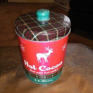 Vintage L.L. Bean Hot Cocoa Holiday Storage Tin